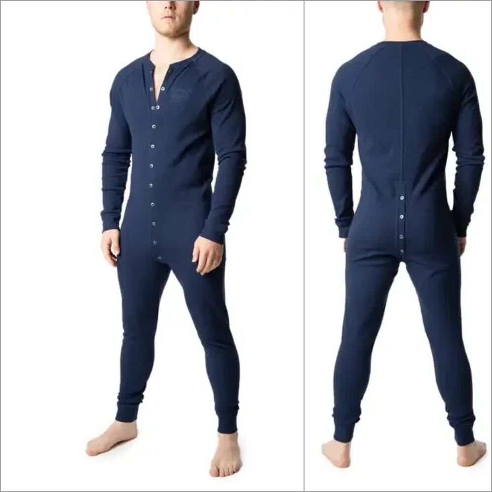 Nasty Pig Men's Union Suit in Navy size Large